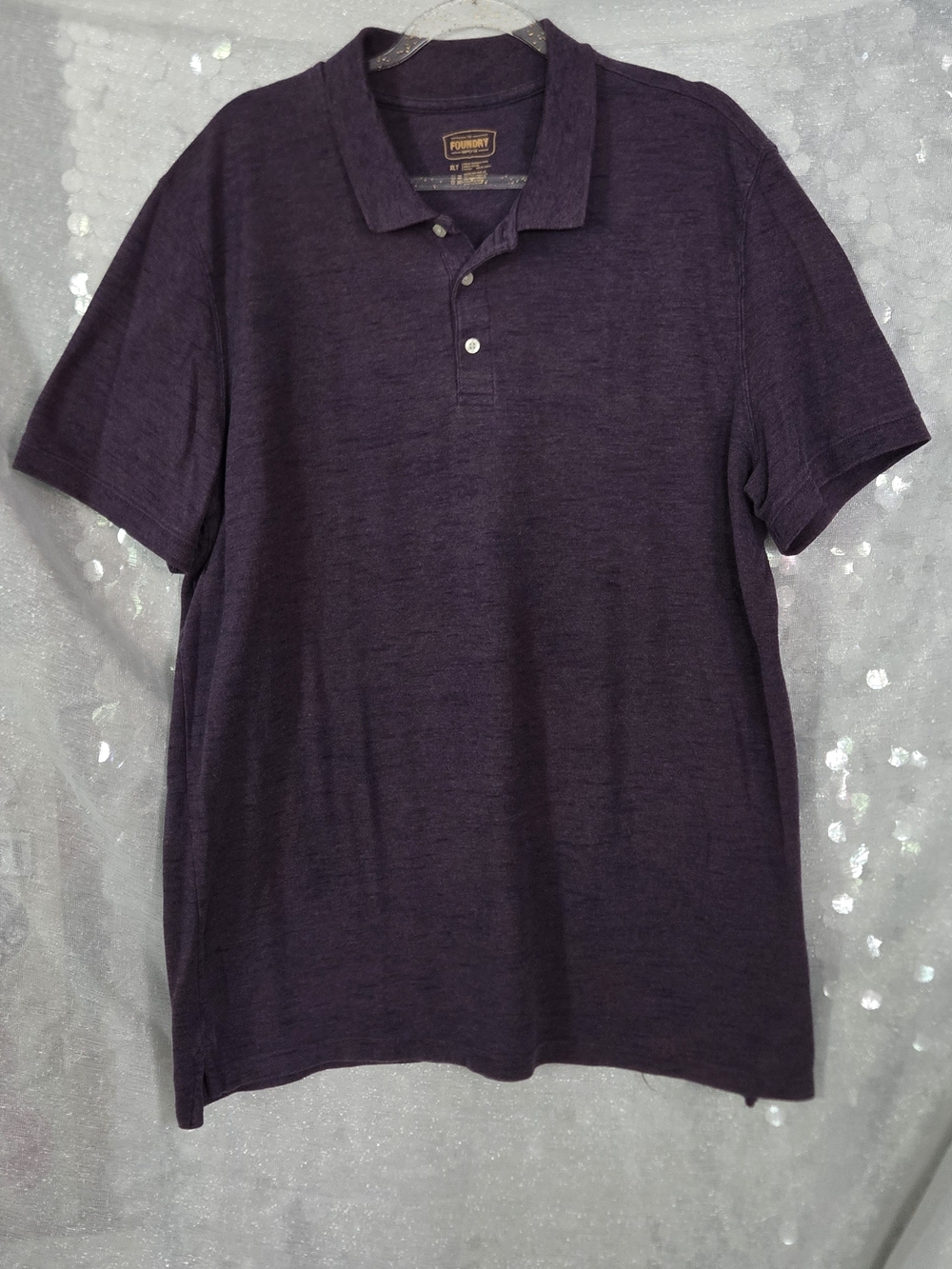 The Foundry Supply Co. Men's Dark Purple Polo Shirt